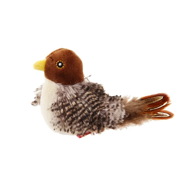 GiGwi贵为猫玩具猫咪解闷自嗨小鸟老鼠发声仿真会叫宠物逗猫棒