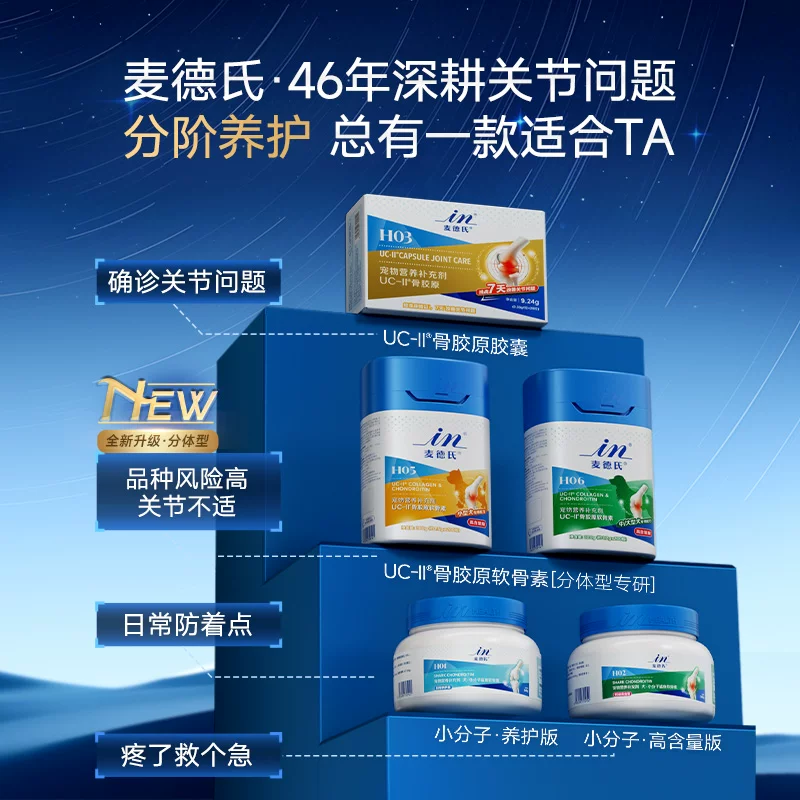 【犬分体型护关节】麦德氏鲨鱼软骨素狗狗专用宠物关节UCII骨胶原细节展示图4