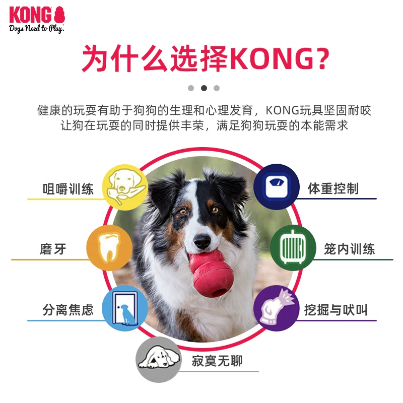 KONG狗狗玩具漏食球耐咬橡胶葫芦大型犬磨牙丰容藏食益智宠物嗅闻细节展示图4