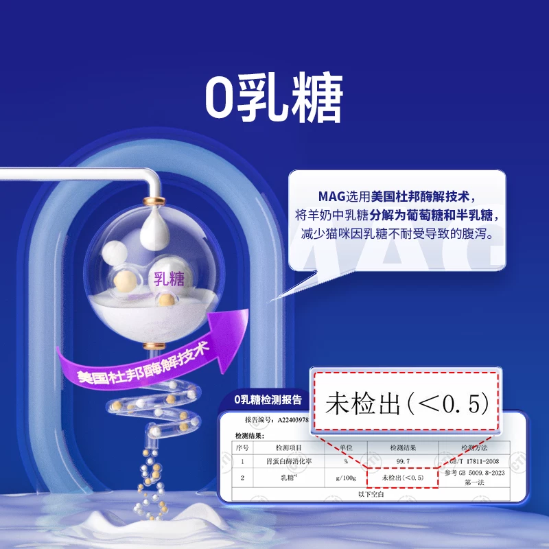 MAG【顺丰极速达】A2羊奶粉猫咪专用 0乳糖新生幼猫小猫宠物专用细节展示图4