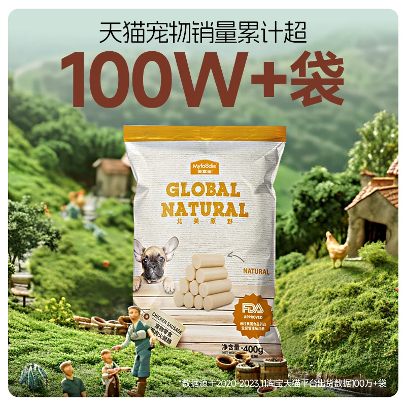 麦富迪狗狗零食火腿肠补钙幼犬宠物专用小型犬泰迪金毛狗香肠细节展示图1