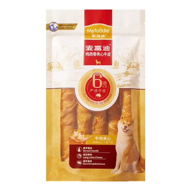 麦富迪狗狗零食牛皮磨牙棒洁齿棒小型犬泰迪幼犬夹心耐磨零食骨头