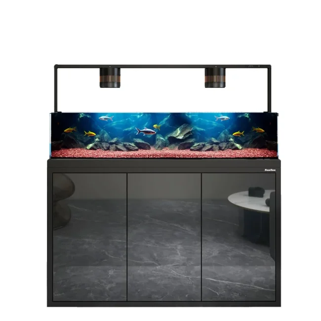 森森原生态野采溪流缸鱼缸 2026新款客厅超白南美造景底滤鱼缸