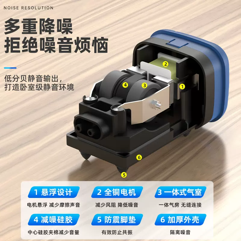 森森增氧泵家用充氧泵鱼缸增氧机超静音小型打氧机养鱼鱼缸氧气泵细节展示图1