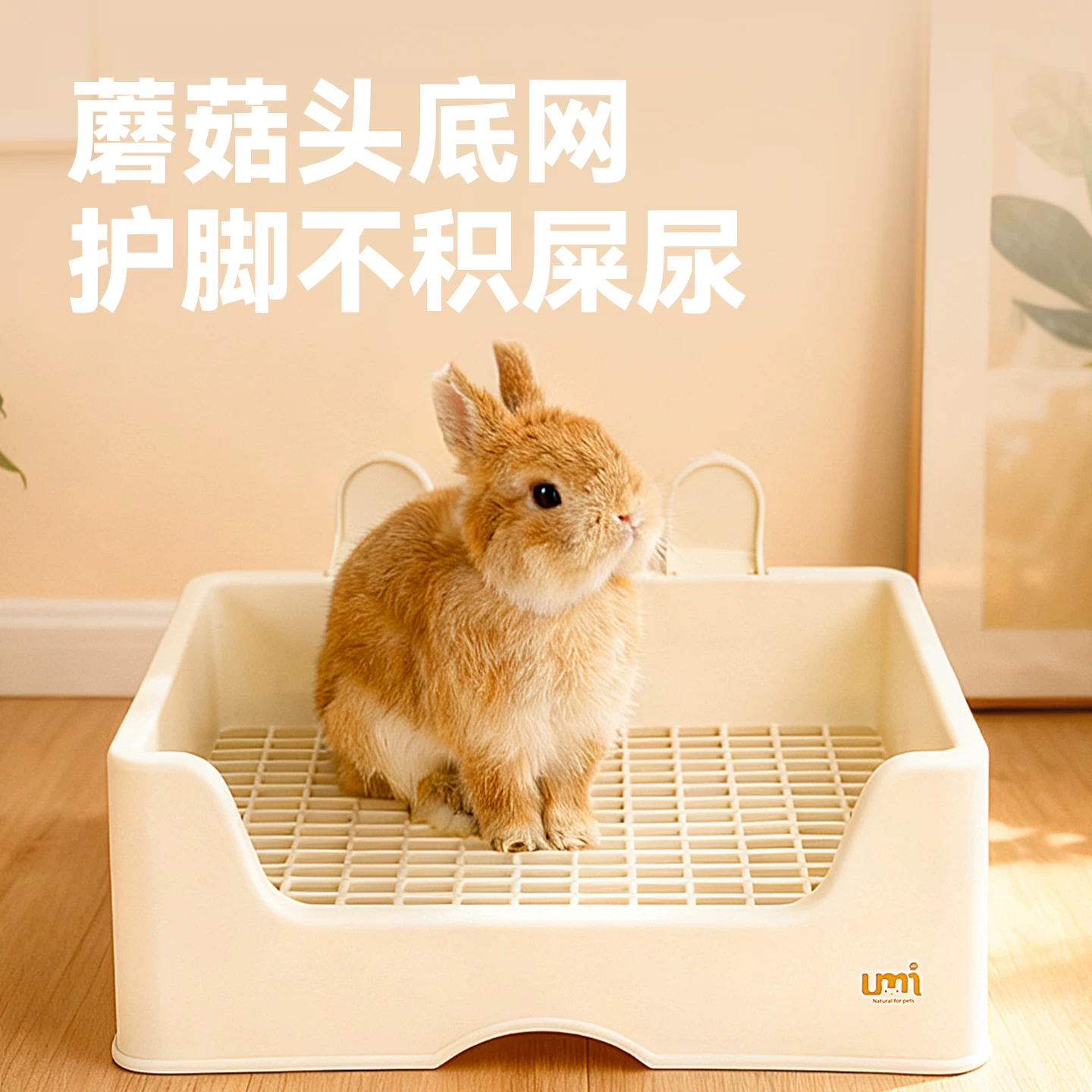 UMI兔子厕所中号大号防掀翻兔子专用用品宠物兔用品特大号三禾雨细节展示图3