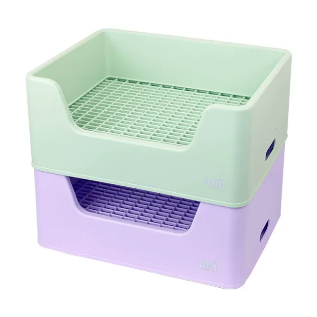 Umi兔子厕所金豆满豪华超大三分体防喷尿高颜值兔兔便盆宠物厕所