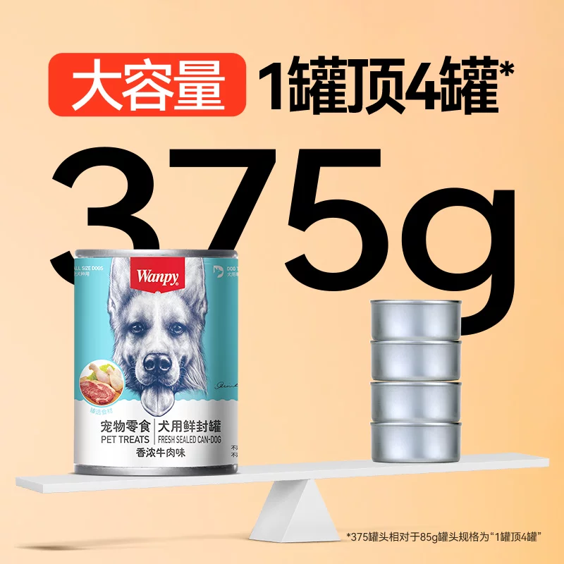 顽皮狗狗零食狗罐头营养湿粮拌饭增肥非主食牛肉宠物罐头24罐整箱细节展示图1