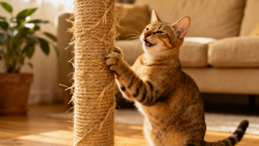 猫咪磨爪是生理刚需——提供合适抓板防止破坏家具