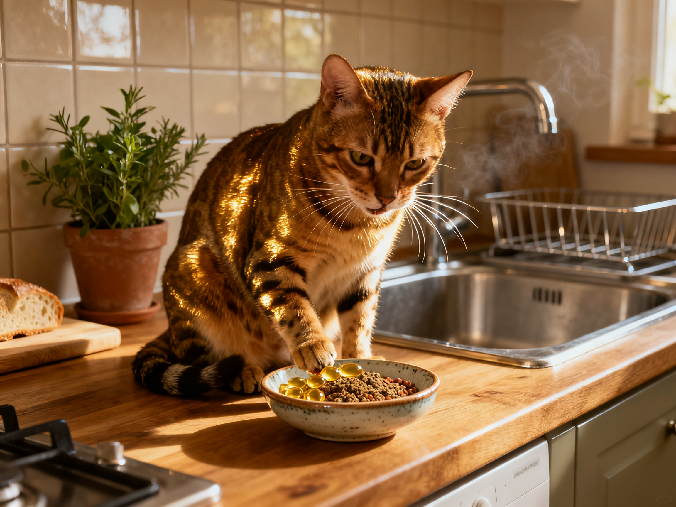 Omega-3补充有助于改善猫咪毛发质量、减少换毛季脱毛量