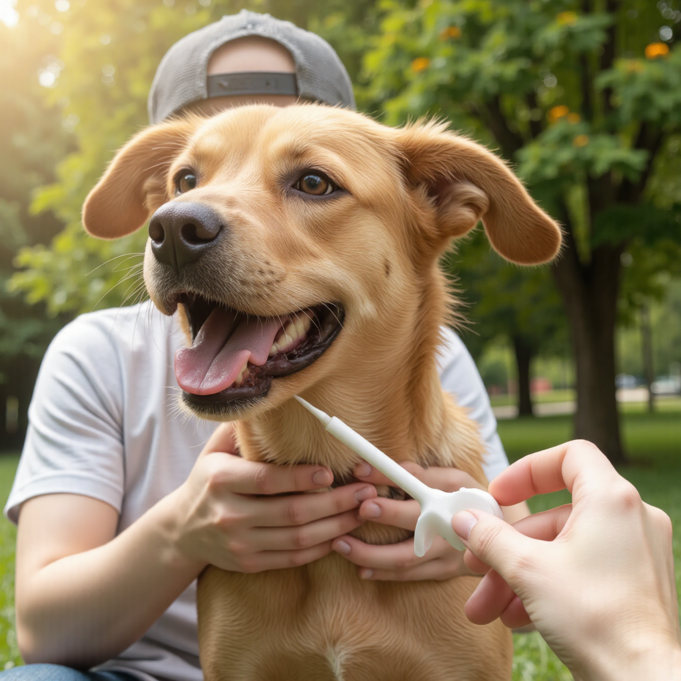 在夏日阳光下大量喘气的狗狗——识别中暑早期症状是及时急救的前提