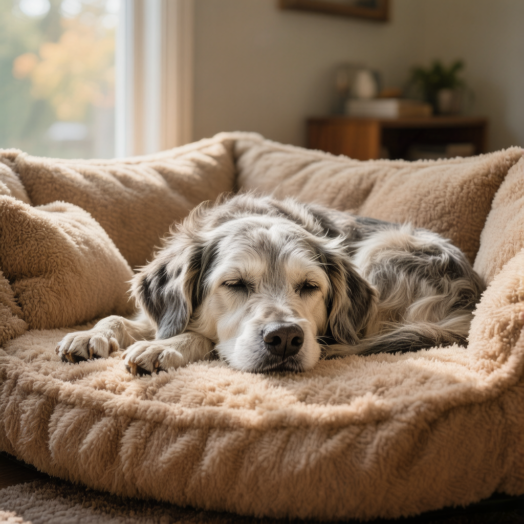 老年犬休息中——及时识别关节健康信号