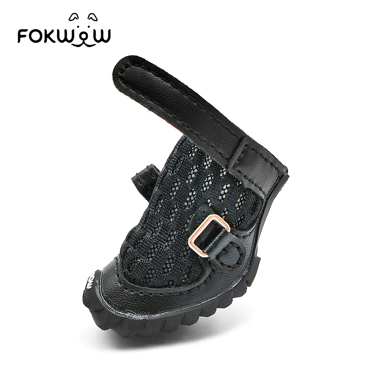 fokwow旗舰店小狗鞋透气网面鞋春夏秋季防滑软胶单双层小型犬鞋细节展示图4
