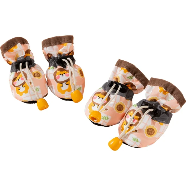 小狗狗鞋子软底甩不掉小型犬宠物外出鞋套不掉脚比熊泰迪脚套防脏