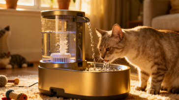 猫咪使用循环宠物饮水机——流动水更能激发猫咪饮水兴趣