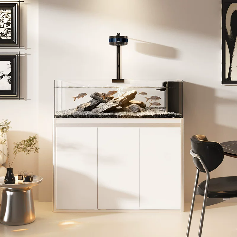 yee溪流鱼缸客厅2026新款超白玻璃家用小型底滤金鱼缸底滤造景缸细节展示图3