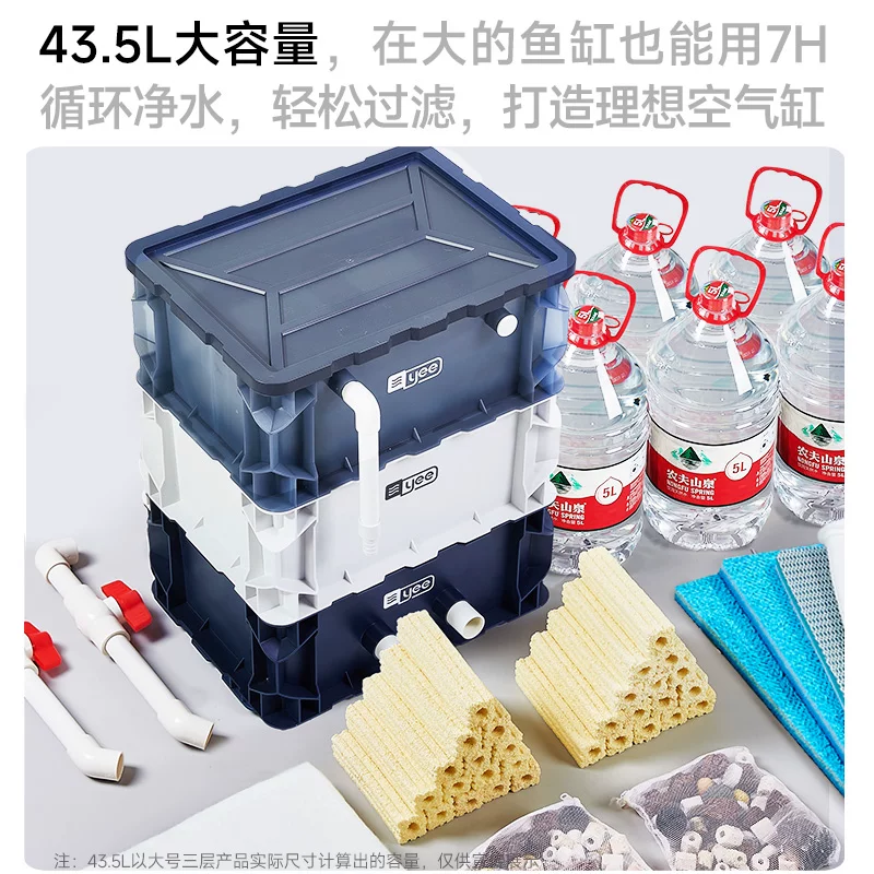 yee鱼缸周转箱过滤器静音上置滴流盒水循环外置过滤桶鱼池过滤箱细节展示图1