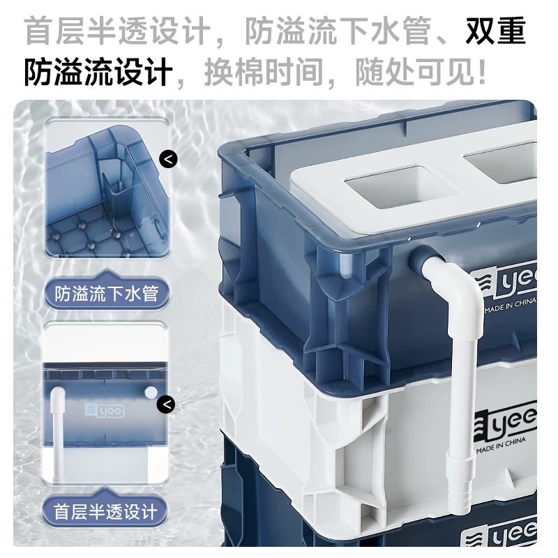 yee鱼缸周转箱过滤器静音上置滴流盒水循环外置过滤桶鱼池过滤箱细节展示图3