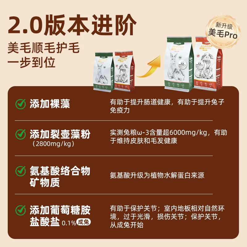 乐兔司兔粮压缩高纤维营养兔粮成年幼年幼兔成兔饲料布格斯同配方细节展示图2