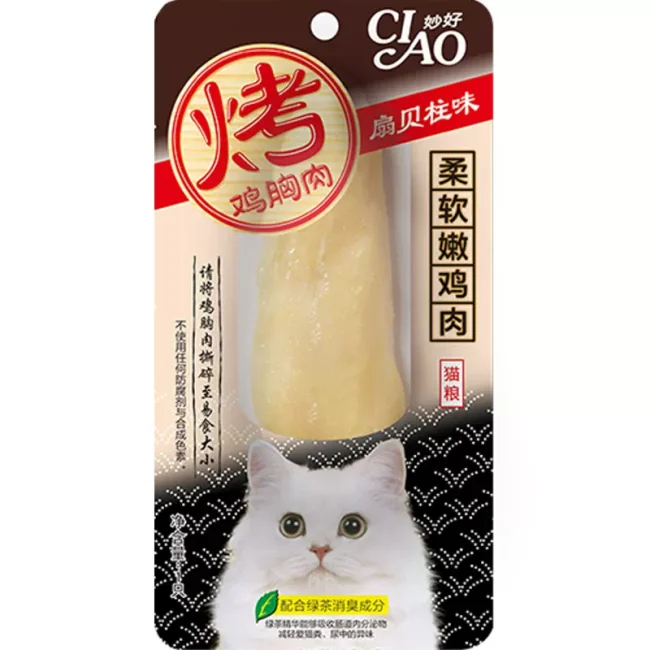 伊纳宝烤鸡胸肉猫零食软粮鲣鱼猫条肉干宠物猫咪专用鸡肉ciao磨牙