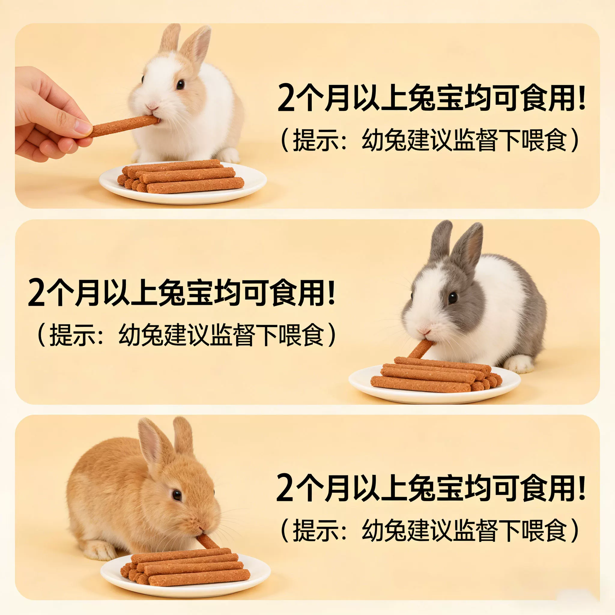 兔子磨牙棒胡萝卜棒口味兔兔营养草棒龙猫豚鼠荷兰猪爱吃零食磨牙细节展示图2