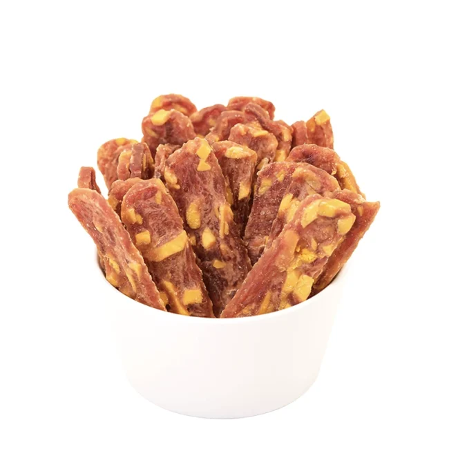 狗狗零食狗狗饼干烘焙蛋黄鸭肉干小型犬肉片泰迪比熊宠物小狗零食