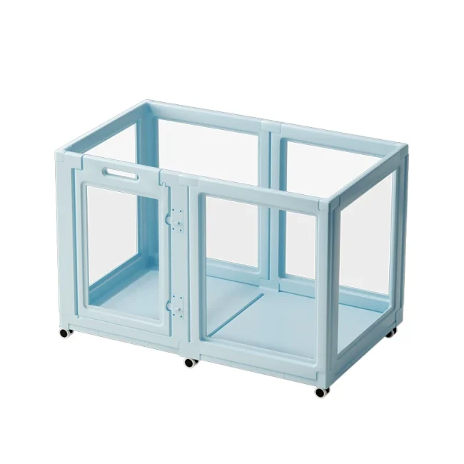 宠物围栏全景透明狗狗围栏可移动防护栏中小型犬室内家用狗笼子