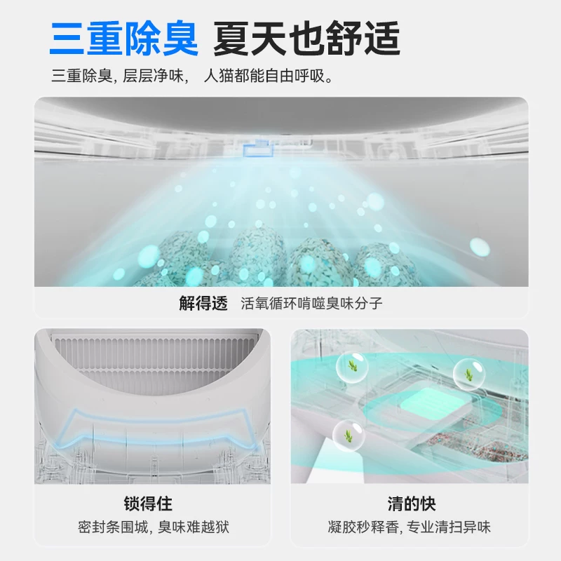 【开放大空间】CATLINK胖宝全自动猫砂盆超大号防臭智能猫厕所细节展示图3