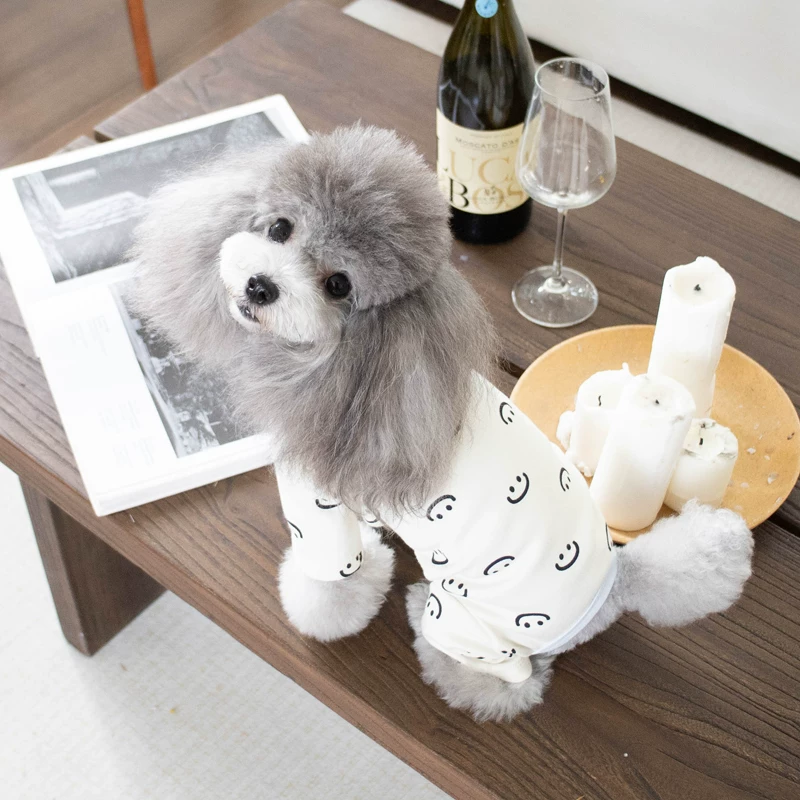 春秋款纯棉宠物猫狗狗衣服包肚子四脚衣泰迪比熊狗狗睡衣小型幼犬细节展示图1