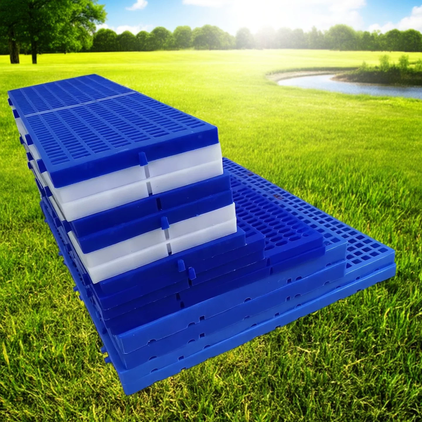 狗笼塑料网格垫板散热板仓库垫板隔热隔凉阳台垫板卫生间垫板防潮细节展示图1