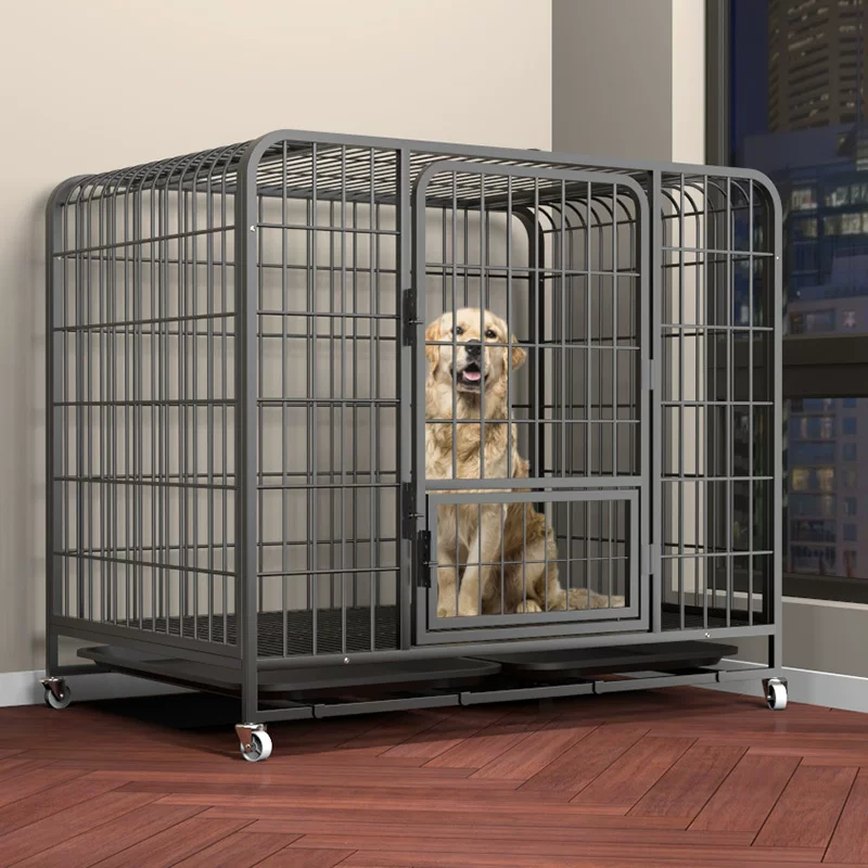 狗笼子大型犬中型犬新型狗笼带厕所家用室内外金毛拉布拉多笼用品细节展示图1