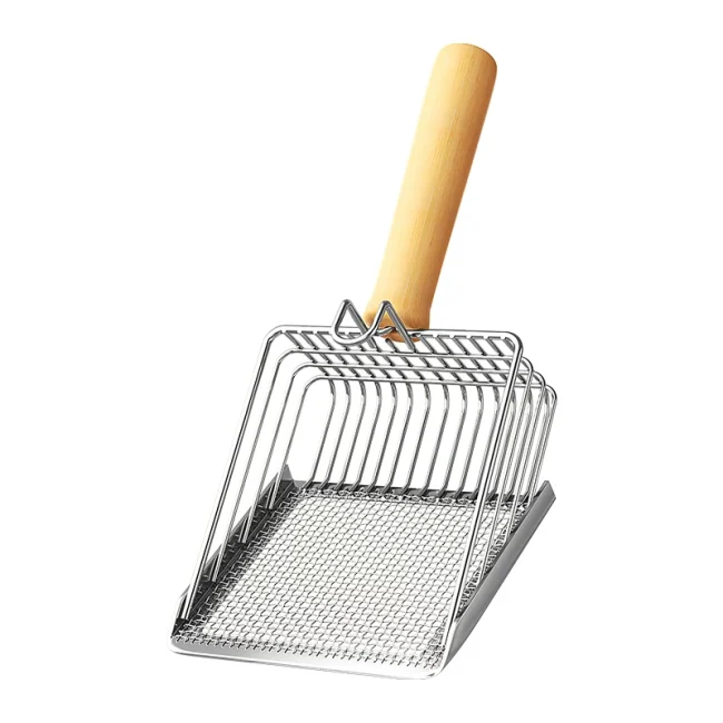 猫砂铲细孔不锈钢专用铲子猫咪猫屎豆腐砂大号金属二合一矿砂神器