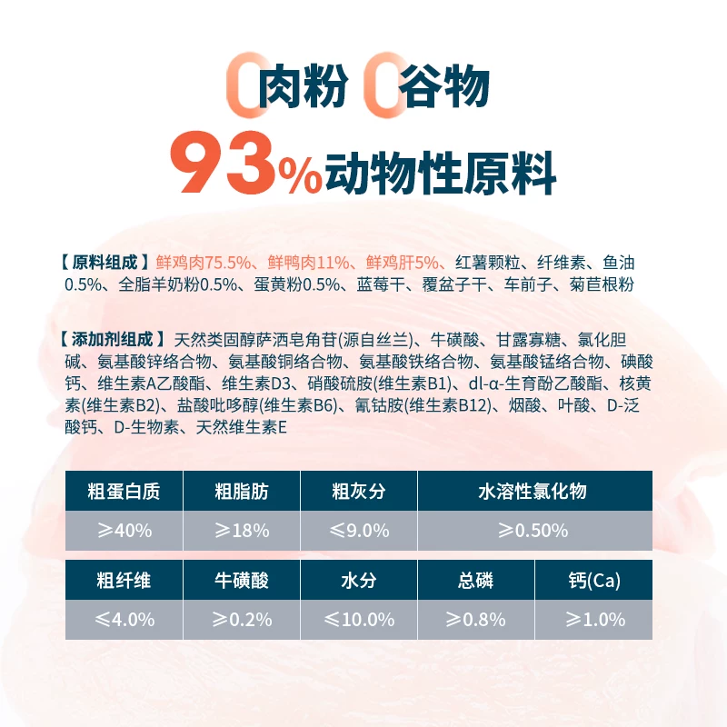 鲜朗低温烘焙猫粮无谷成猫幼猫专用奶糕鲜郎全价鸡肉天然旗舰店细节展示图2