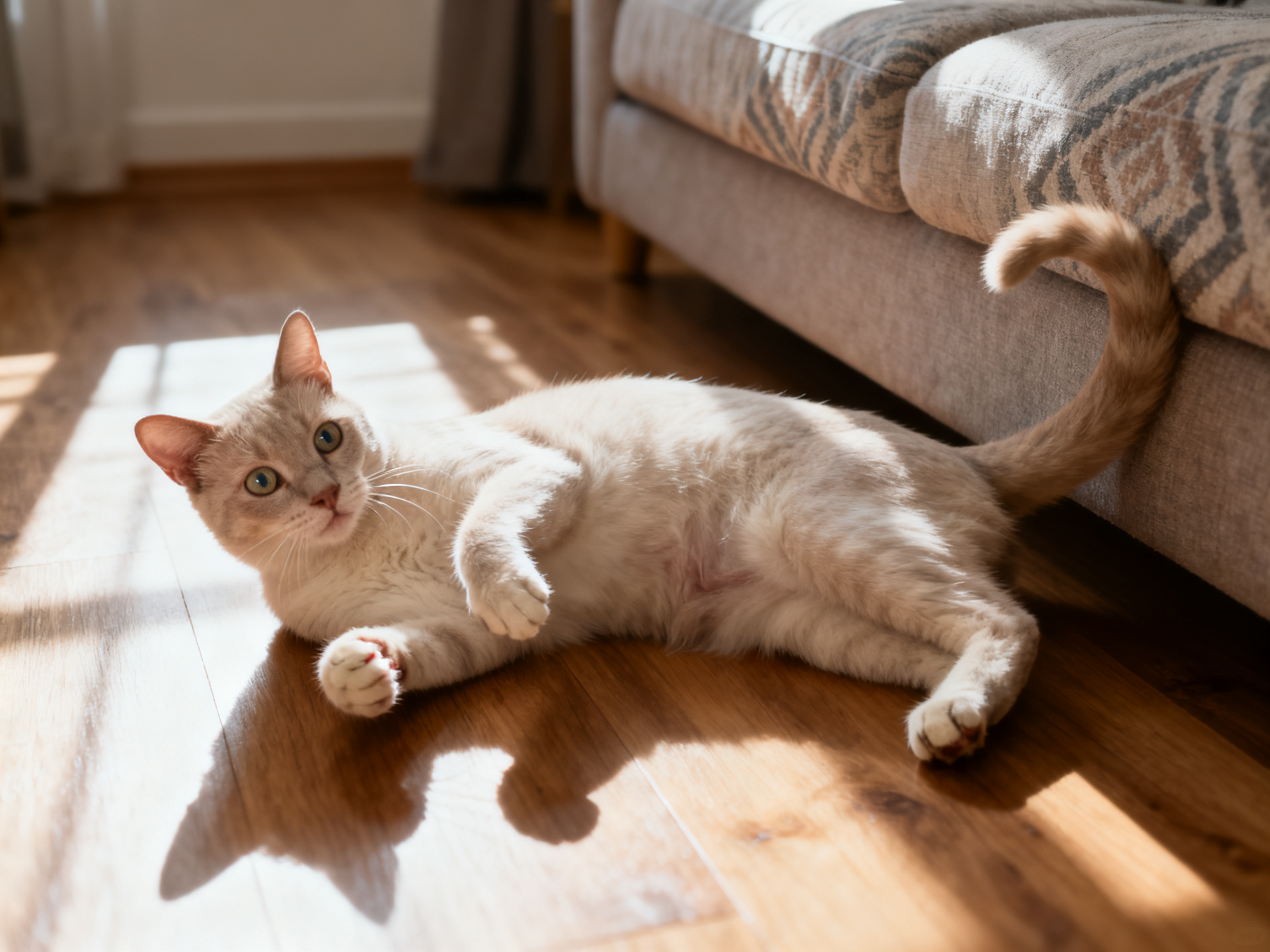 母猫发情期翻滚蹭地行为,猫咪发情典型症状识别