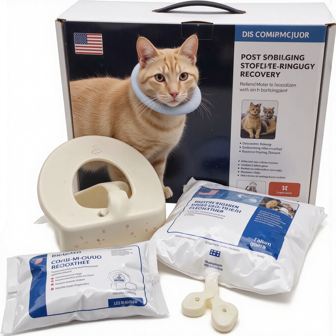 猫咪绝育术后护理用品伊丽莎白圈恢复衣伤口护理产品