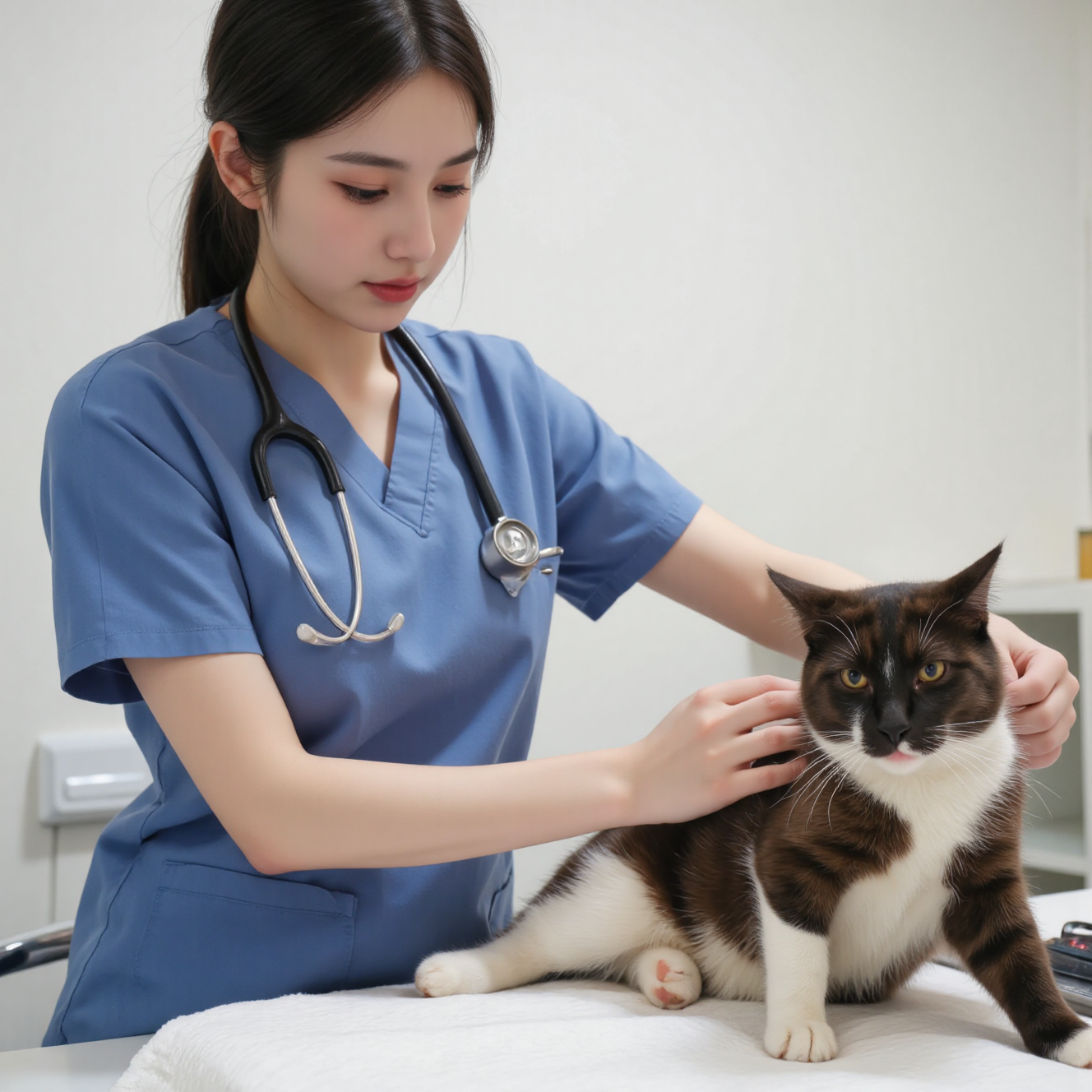 猫咪泌尿系统示意图，健康检查