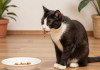 猫咪食碗中的优质湿粮罐头，高蛋白天然食材