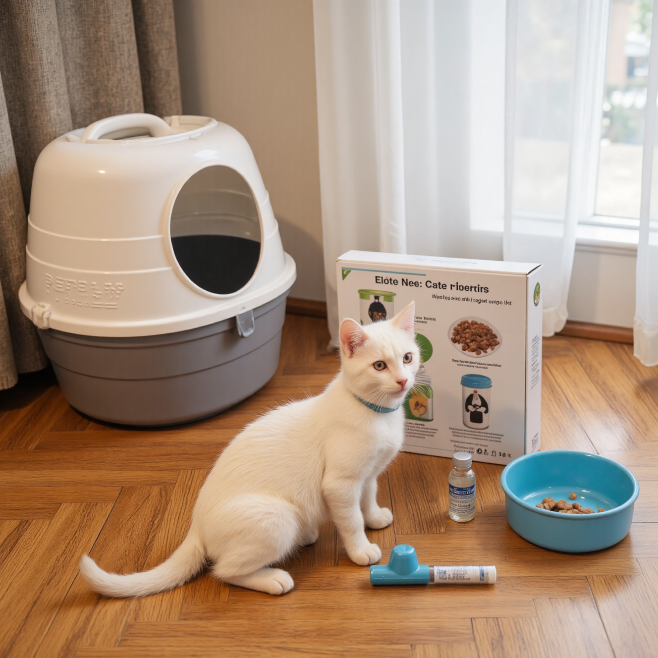 幼猫饲养入门套装猫砂盆猫粮疫苗记录本玩具展示