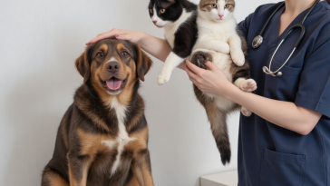 肥胖超重犬猫在兽医诊所体重评估,体况评分检查