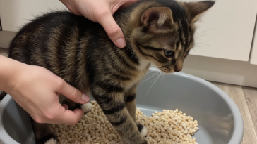 猫砂盆摆放与初次引导